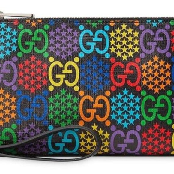 NWT Gucci GG Psychedelic Wristlet Zip Pouch - Picture 3 of 6